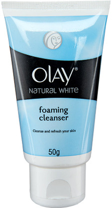 olay natural white foaming cleanser
