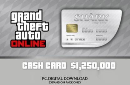 Grand Theft Auto Online Great White Shark Cash Card 1 250 000 Rockstar Pc With Expansion Pack Only Price In India Buy Grand Theft Auto Online Great White Shark Cash Card Grand Theft Auto Online Great White Shark Cash Card 1 250 000 Rockstar Pc With Expansion Pack Only Price In India Buy Grand Theft Auto Online Great White Shark Cash Card