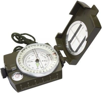 Gift and Collection Camping barsku Multifunctional Military Lensatic Sighting Compass for Hiking Boating Motoring Backpacking 