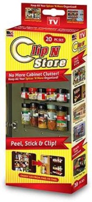 QingTanger Clip N Store Kitchen Spice Organizer Storage Rack Kitchen Seasoning Carrier 