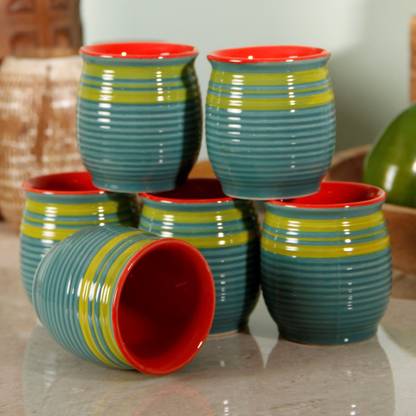 Unravel India Earthen Kulhad Lot de 6 pots en c/éramique