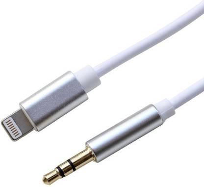 fku lightning 8pin to 3 5mm male headphone jack adapter converter got apple iphone 7 7s 1 m copper braiding metal braided aux cable