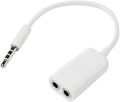 DIY White Audio Splitter Cable 3.5mm 