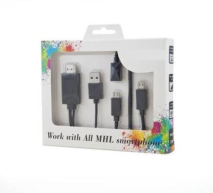 outre mhl to hdmi media adapter microusb to standard port work with all smart phone 3 m micro usb cable outre flipkart com