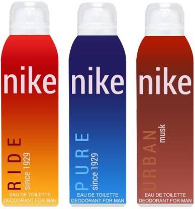 Nike Ride Pure Deodorant Spray - (Pack of 3)