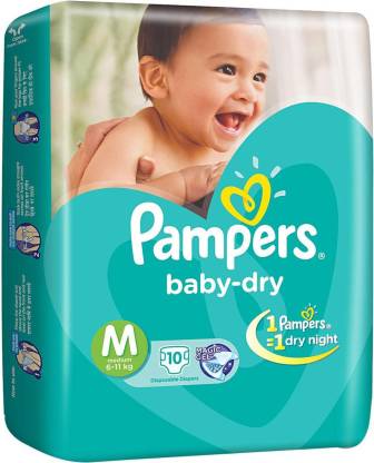 gunstig Brochure strip Pampers Baby Dry diapers Medium 10 Pieces (6 to 11 kg) - M - Buy 10 Pampers  Pant Diapers for babies weighing < 11 Kg | Flipkart.com