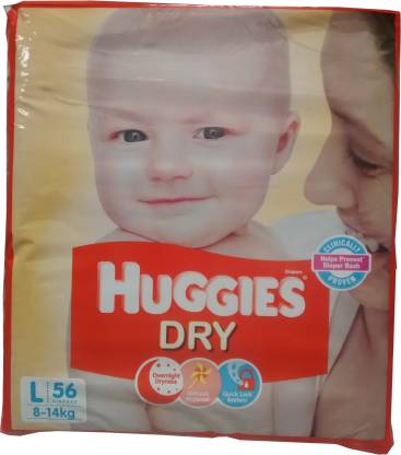 Huggies New Dry Diaper - L - Buy 56 Huggies Cotton-like Inner and Outer ...