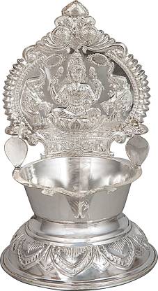 Siri Creations Kamakshi Deepa Medium Silver Table Diya Price in India ...