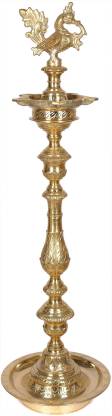 3.2 x 10 x 2-Inch Antique Yellow Exotic India Camphor Lamp Set 
