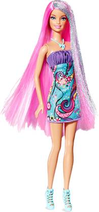 BARBIE Long Hair Doll - Pink Hair - Long Hair Doll - Pink Hair . shop for  BARBIE products in India. Toys for 3 - 5 Years Kids. 