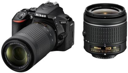 Flipkart Big shopping days on Electronics - Get up to 80% Off + 10% instant discount* with HDFC Bank transaction : Nikon D5600 DSLR Camera Body With Dual Lens: AF-P DX Nikkor 18 - 55 MM F/3.5-5.6G VR And 70-300 MM F/4.5-6.3G ED VR