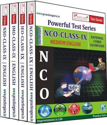 Practice guru Powerful Test Series (IMO / NSO / IEO / NCO) Medium English (Class - 9) (Combo Pack)