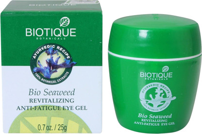 Biotique Bio Seaweed Revitalizing Anti Fatigue Eye Gel 25 G Reviews Its a sea weed gel. online shopping store in india