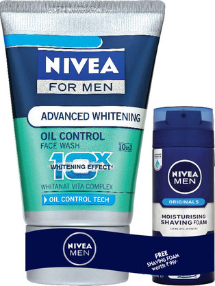 nivea advanced whitening oil control face wash