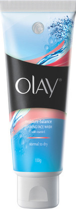 olay moisture balance foaming face wash