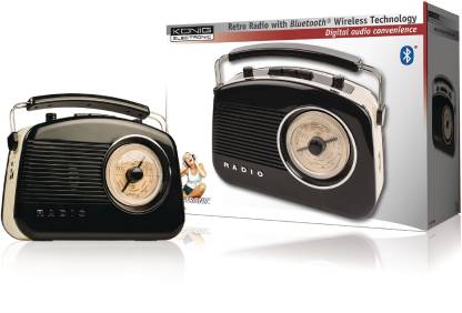 Konig Retro Radio With Bluetooth Wireless Technology FM Radio