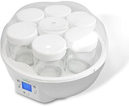 Yogurt maker with glass insert clearance