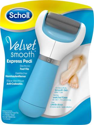 Scholl Express Pedi Velvet Smooth Electronic Foot File Massager