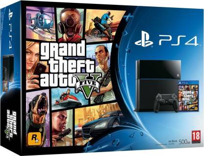 SONY PlayStation 4 (PS4) 500 GB with GTA 5 Bundle