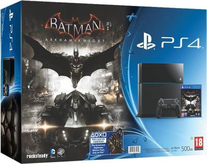 SONY PlayStation 4 (PS4) 500 GB with Batman Arkham Knight Bundle Price in  India - Buy SONY PlayStation 4 (PS4) 500 GB with Batman Arkham Knight  Bundle Black Online - SONY : 