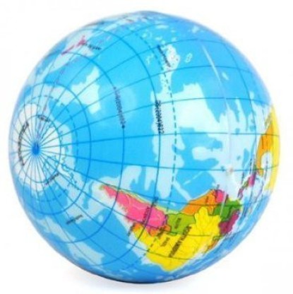 World Map Foam Earth Globe Stress Relief Foam Ball Bouncy Elastic Soft Toy Gift 
