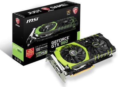 Msi Nvidia Geforce Gtx 960 Gaming 100me 2 Gb Gddr5 Graphics Card Msi Flipkart Com