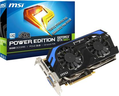 Msi Nvidia N660ti Pe 2gd5 Oc 2 Gb Gddr5 Graphics Card Msi Flipkart Com