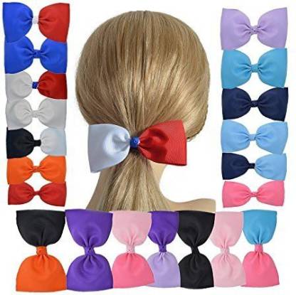 Generic LCLHB 20PCS Kids Baby Girls' Boutique Rosette Hair Bows Simple  Contrast Colored Hair Clips Wholesale Hair Accessories For Long Hair and  Short Hair -5 Inch Size Hair Clip Price in India -