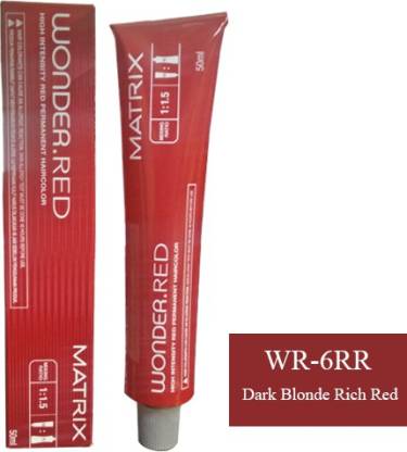 MATRIX Wonder Red Permanent Hair Color , WR-6RR Dark Blonde Rich red - Price  in India, Buy MATRIX Wonder Red Permanent Hair Color , WR-6RR Dark Blonde  Rich red Online In India,