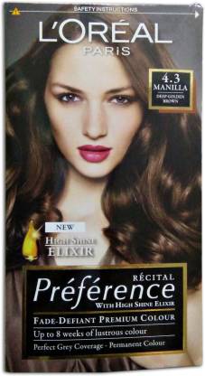 L'Oréal Paris Preference With High Shine Elixir Hair Color , Manilla   - Price in India, Buy L'Oréal Paris Preference With High Shine Elixir Hair  Color , Manilla  Online