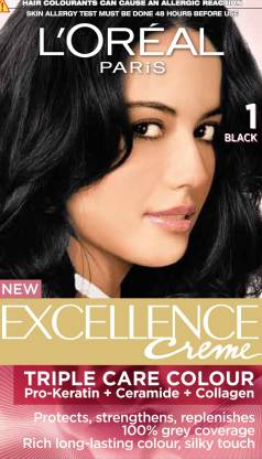 L'Oréal Paris Excellence Creme , Natural Black - 1 - Price in India, Buy  L'Oréal Paris Excellence Creme , Natural Black - 1 Online In India,  Reviews, Ratings & Features 