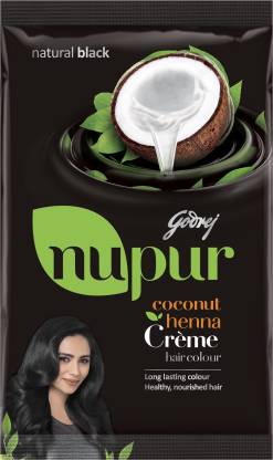 Godrej Nupur Coconut Henna Creme , Natural Black - Price in India, Buy  Godrej Nupur Coconut Henna Creme , Natural Black Online In India, Reviews,  Ratings & Features 