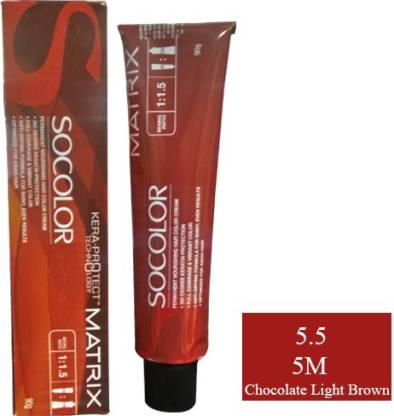 MATRIX Socolor Permanent Cream Hair Color ,  Chocolate Light Brown -  Price in India, Buy MATRIX Socolor Permanent Cream Hair Color ,   Chocolate Light Brown Online In India, Reviews, Ratings & Features |  