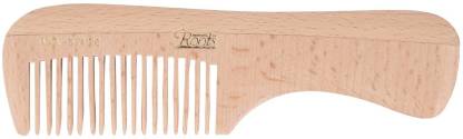 ROOTS Wooden Fine Teeth Comb with Handle for Short Hair