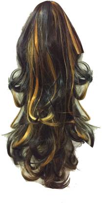 LUV-LI PROFESSIONAL SERIES BALCK WITH GOLDEN HIGHLIGHTS CLUTHER TYPE PONY  Hair Extension Price in India - Buy LUV-LI PROFESSIONAL SERIES BALCK WITH  GOLDEN HIGHLIGHTS CLUTHER TYPE PONY Hair Extension online at 
