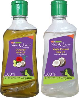Hairocare Dandruff (200 ml) + Virgin Coconut (200 ml) - Tamil Traditional  Dandruff Remover - Hair Oil - Price in India, Buy Hairocare Dandruff (200  ml) + Virgin Coconut (200 ml) -