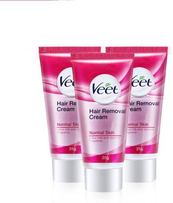 Veet Hair Removal Cream Normal Skin 25g (Pack Of 3) Cream - Price in India,  Buy Veet Hair Removal Cream Normal Skin 25g (Pack Of 3) Cream Online In  India, Reviews, Ratings