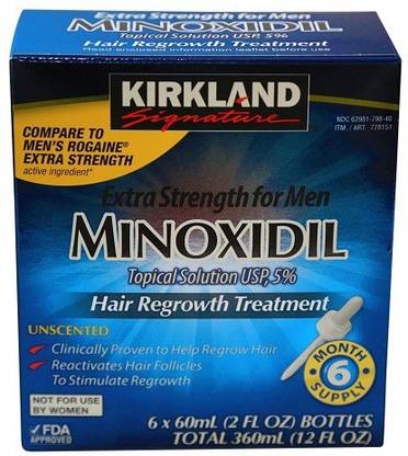 kirkland minoxidil hair regrowth for men 6 months