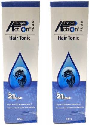 Trriple Action Hair Tonic - 60 ml (Pack of 2) - Price in India, Buy Trriple Action  Hair Tonic - 60 ml (Pack of 2) Online In India, Reviews, Ratings & Features  