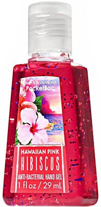 BATH & BODY WORKS Hawaiian Pink Hibiscus Anti Bacterial Gel Hand Sanitizer Bottle