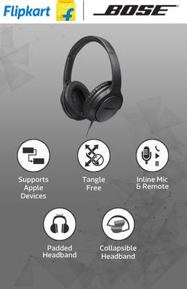 Bose SoundTrue Around Ear II Wired Headset Charcoal black, On the Ear Bose Headphones