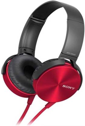 SONY MDR-XB450_Red Bluetooth without Mic Headset