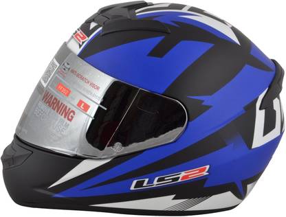 LS2 Dyno Black Blue Motorbike Helmet