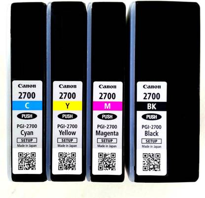 dubaria 2700 xl compatible for canon pgi 2700 xl ink cartridge combo for ib4070 mb5070 mb5370 printer all four cartridge black tri color combo