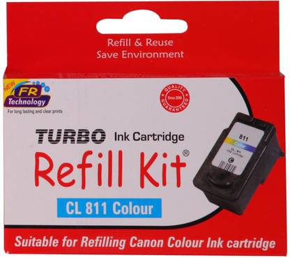 turbo ink refill kit for canon cl 811 cartridge tri color ink cartridge