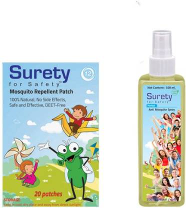 Surety for Safety Herbal Mosquito Patches 20, Anti Spray