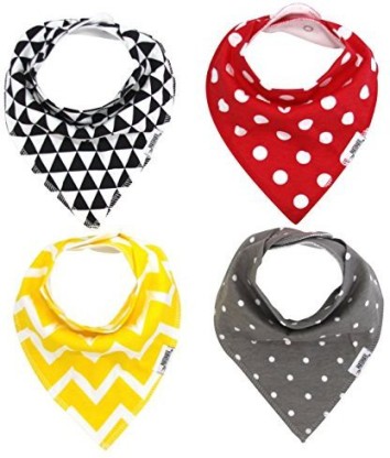 Pack of 4 Storeofbaby Baby Bandana Drool Bibs for Boys and Girls with Snaps 