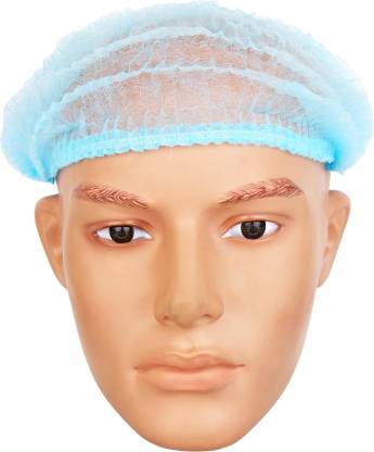 Ashwa Group Blue Non Woven 100 Disposable Bouffant Surgical Head Cap