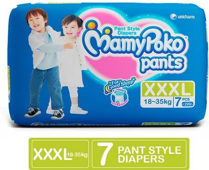 Mamypoko Pants Extra Absorb Diapers Xxxl Buy 7 Mamypoko Maxi Absorbent Sheet Pant Diapers For Babies Weighing 35 Kg Flipkart Com