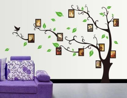 Oren Empower Decorative Black Tree Wall Stickers Left Facing Finished Size On 170 W X 120 H Cm In India - Wall Tree Stickers Decor